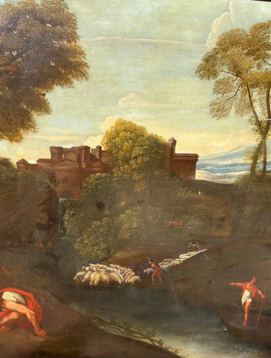 Large Painting From The 18th Century After Dominiquin-photo-3