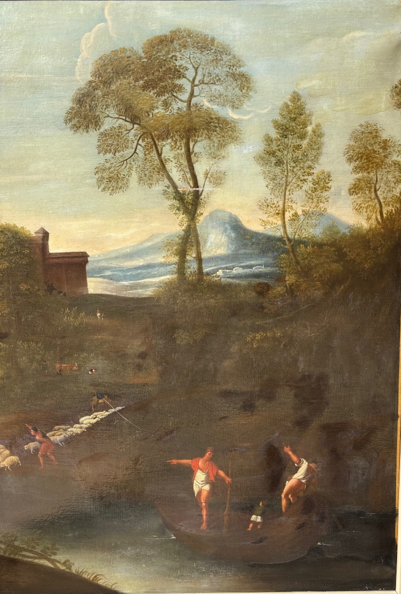 Large Painting From The 18th Century After Dominiquin-photo-4