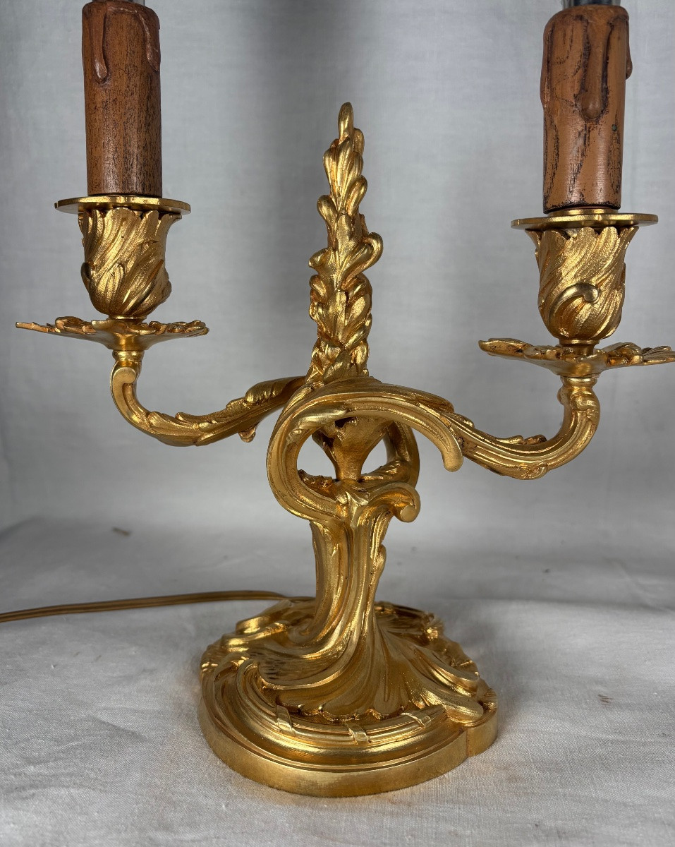 Pair Of Louis XV Style Lamps By Colin Et Jollet & Cie, Early 20th Century -photo-2