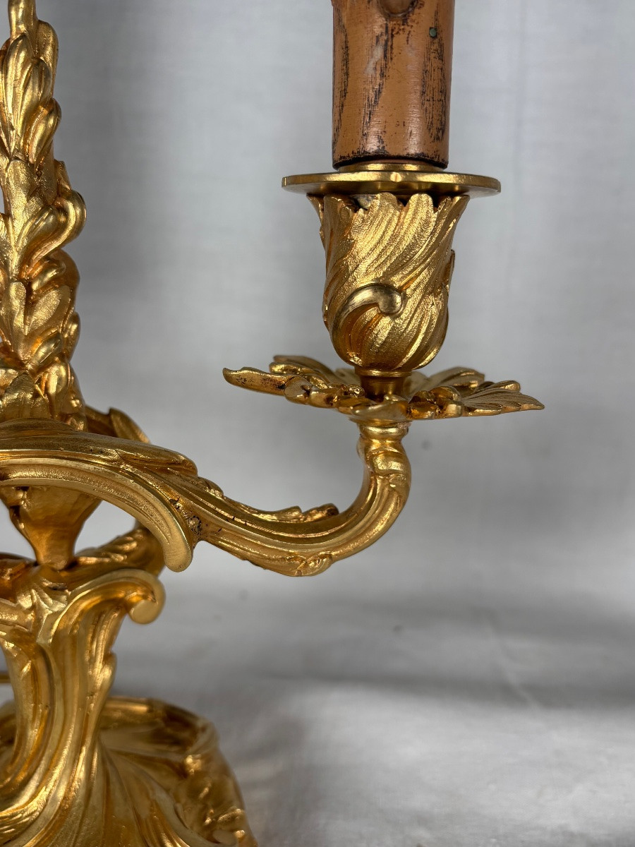 Pair Of Louis XV Style Lamps By Colin Et Jollet & Cie, Early 20th Century -photo-1