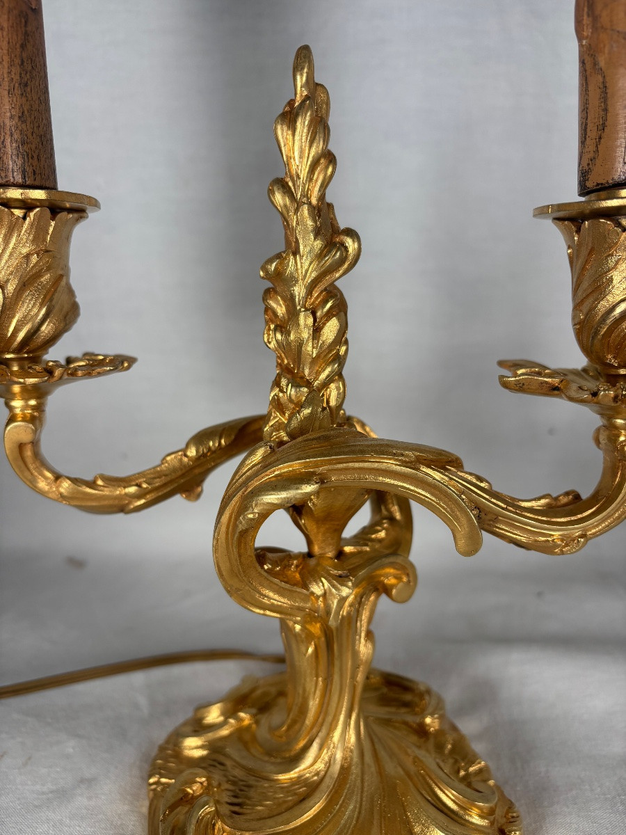 Pair Of Louis XV Style Lamps By Colin Et Jollet & Cie, Early 20th Century -photo-2