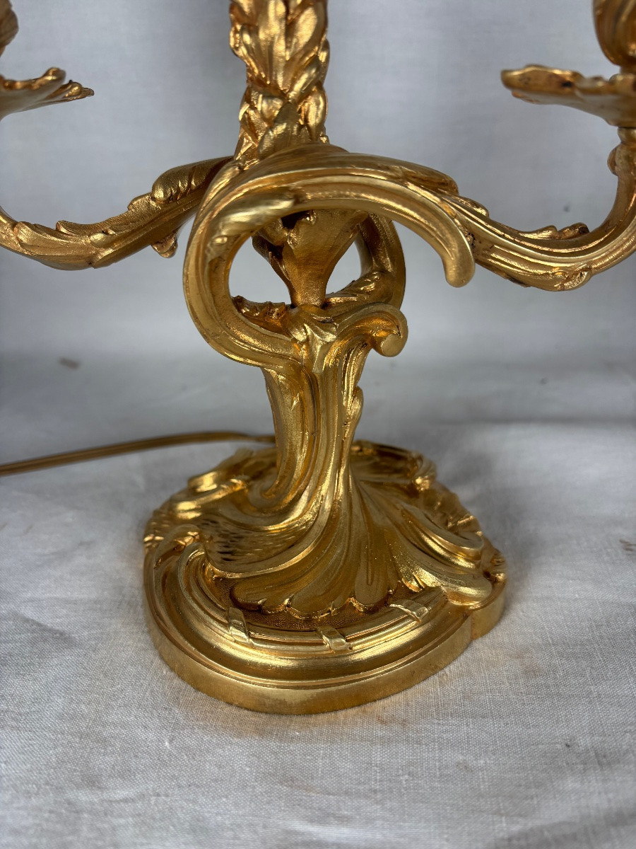 Pair Of Louis XV Style Lamps By Colin Et Jollet & Cie, Early 20th Century -photo-3