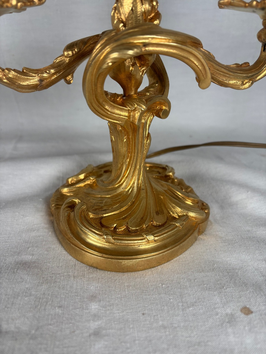 Pair Of Louis XV Style Lamps By Colin Et Jollet & Cie, Early 20th Century -photo-4