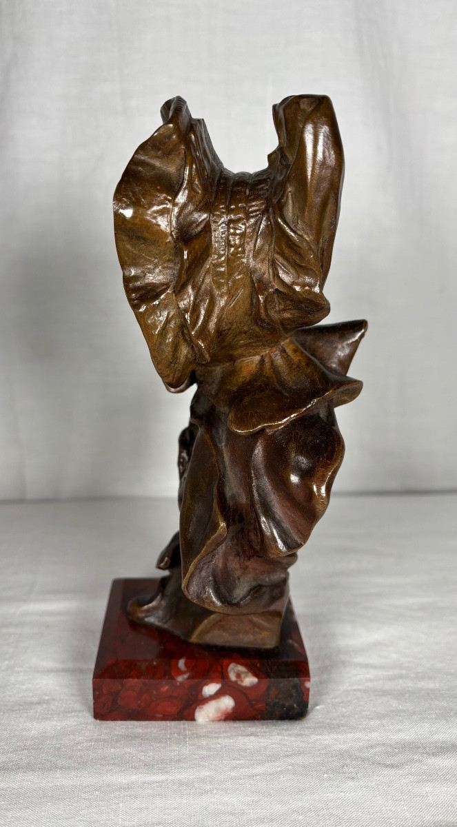 Buste en Bronze Signé Georges Van Der Straeten Fondeur Société des Bronzes de Paris -photo-2