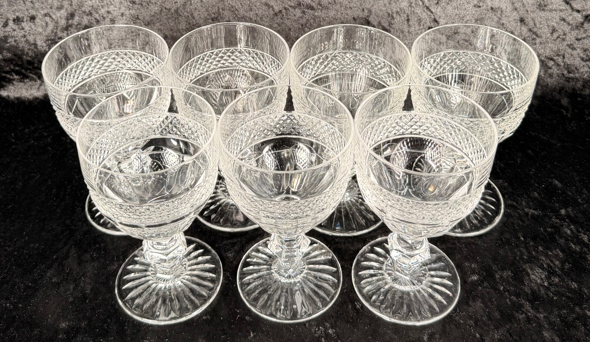 Série de 7 verres à eau cristal Saint-Louis modèle Trianon -photo-2