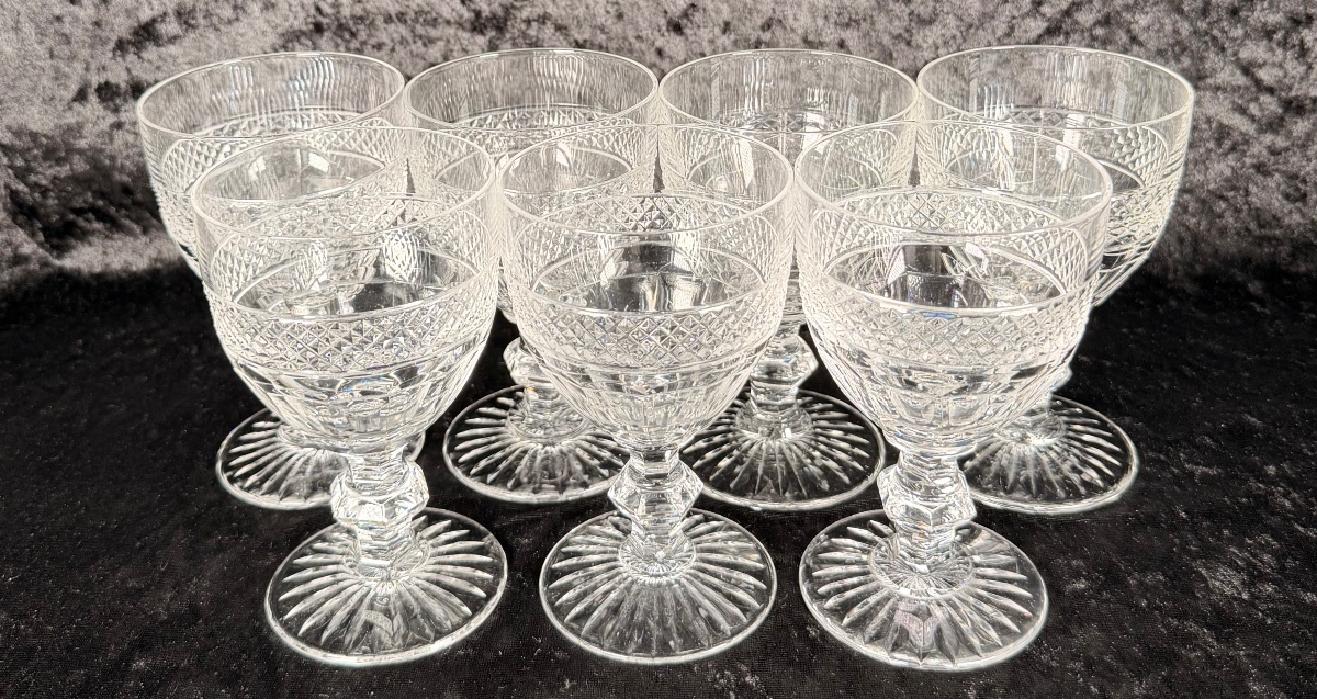 Série de 7 verres à eau cristal Saint-Louis modèle Trianon -photo-3