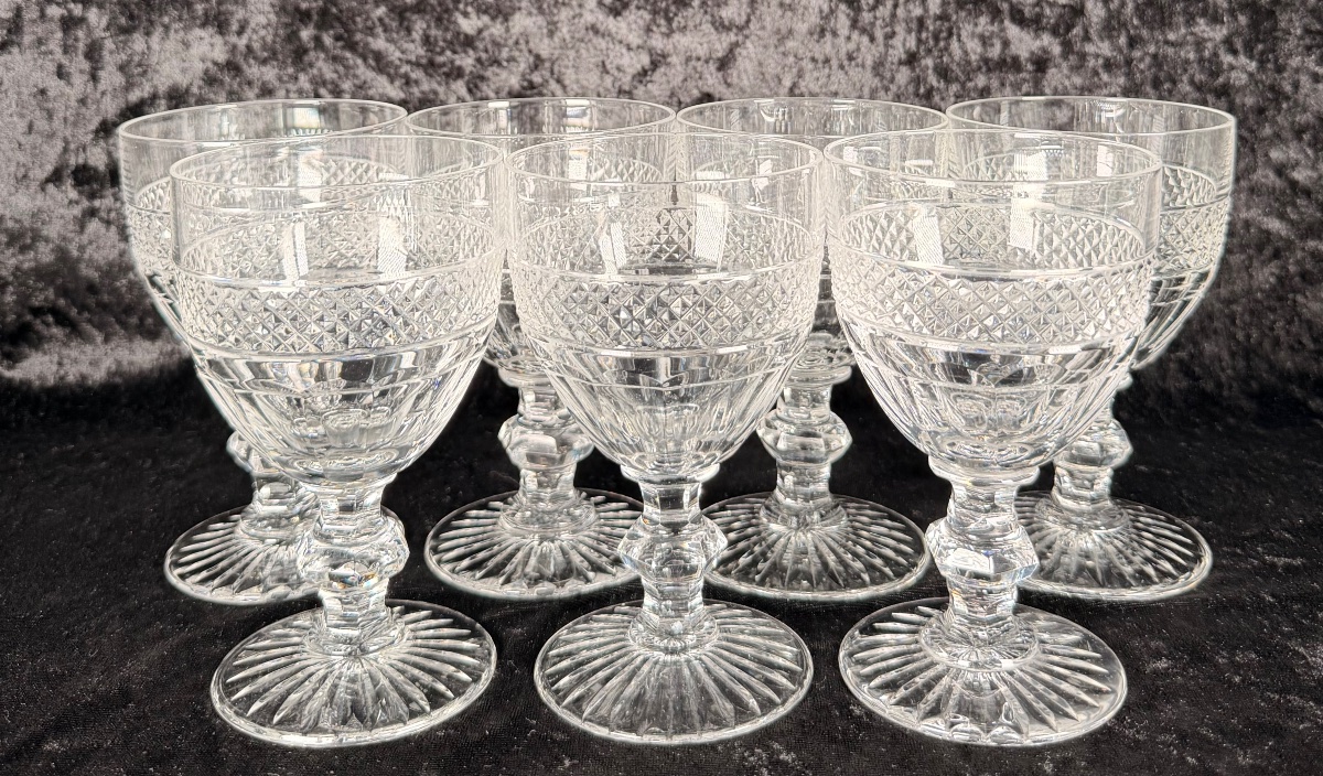 Série de 7 verres à eau cristal Saint-Louis modèle Trianon -photo-4