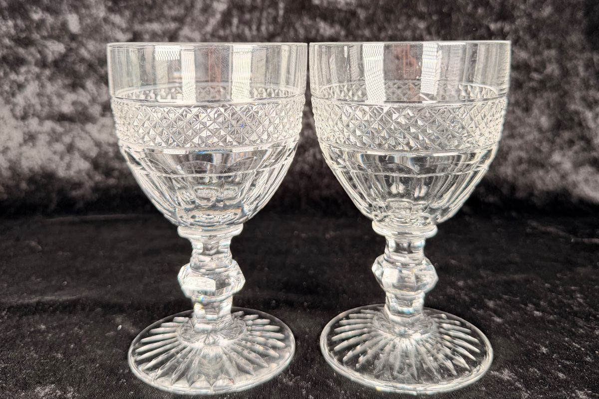 Série de 7 verres à eau cristal Saint-Louis modèle Trianon -photo-2