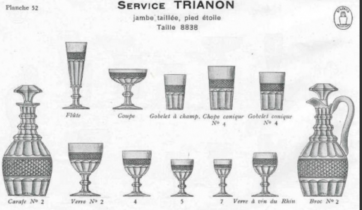Série de 7 verres à eau cristal Saint-Louis modèle Trianon -photo-7