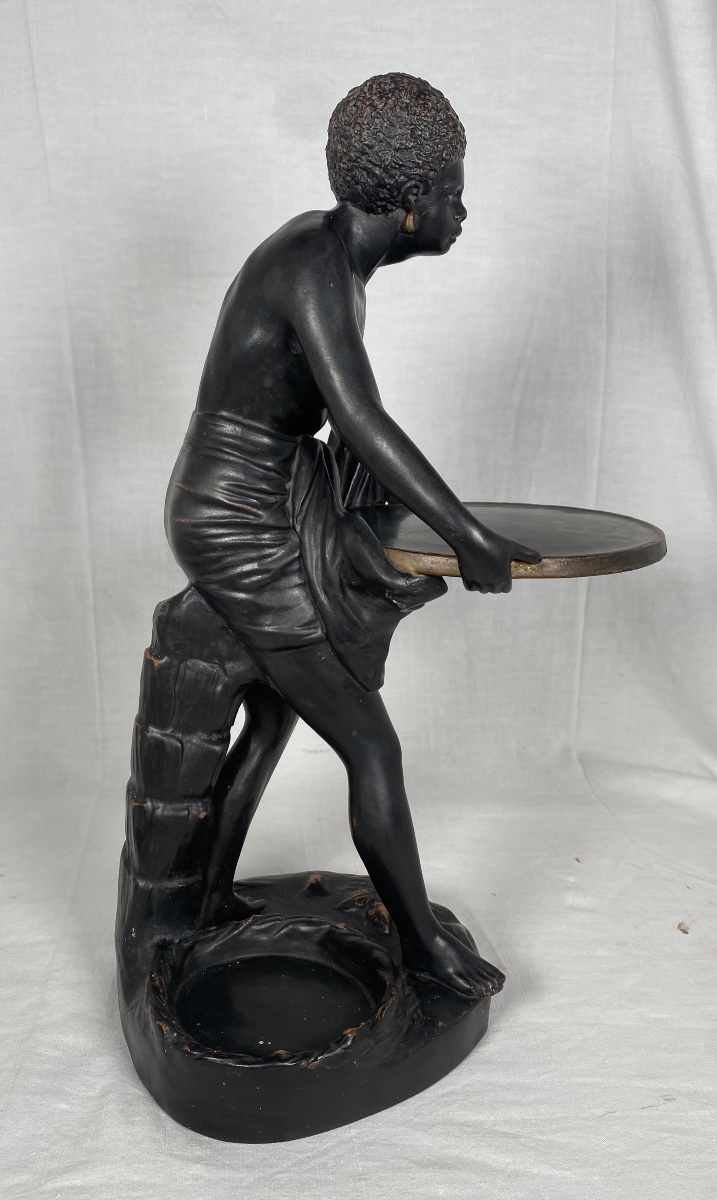 Polychrome Terracotta Sculpture Signed J.uffrecht & Co .-photo-4