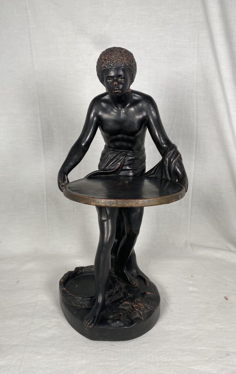 Polychrome Terracotta Sculpture Signed J.uffrecht & Co .