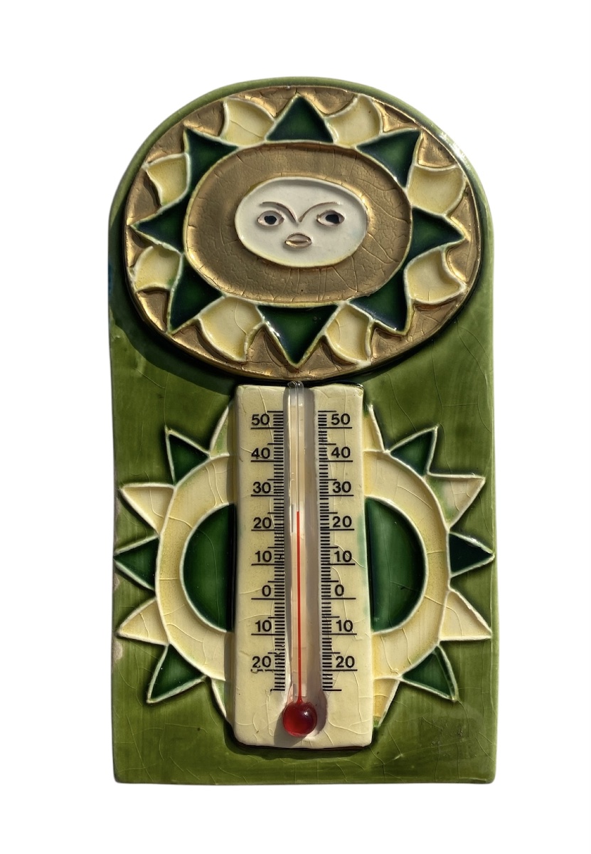 Thermomètre mural en céramique Mithé Espelt circa 1970