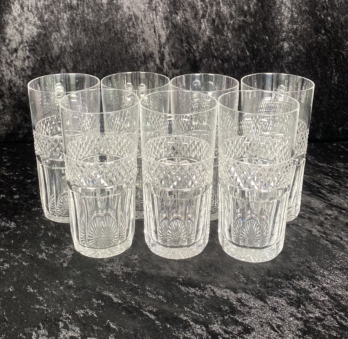 SÉRIE DE 7 CHOPE CRISTAL SAINT-LOUIS MODÈLE TRIANON -photo-2