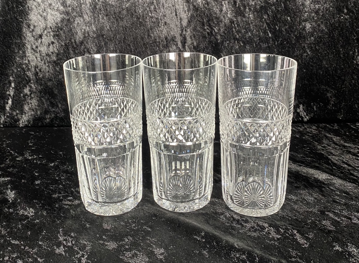 SÉRIE DE 7 CHOPE CRISTAL SAINT-LOUIS MODÈLE TRIANON -photo-1