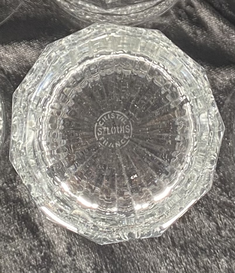 SÉRIE DE 7 CHOPE CRISTAL SAINT-LOUIS MODÈLE TRIANON -photo-5