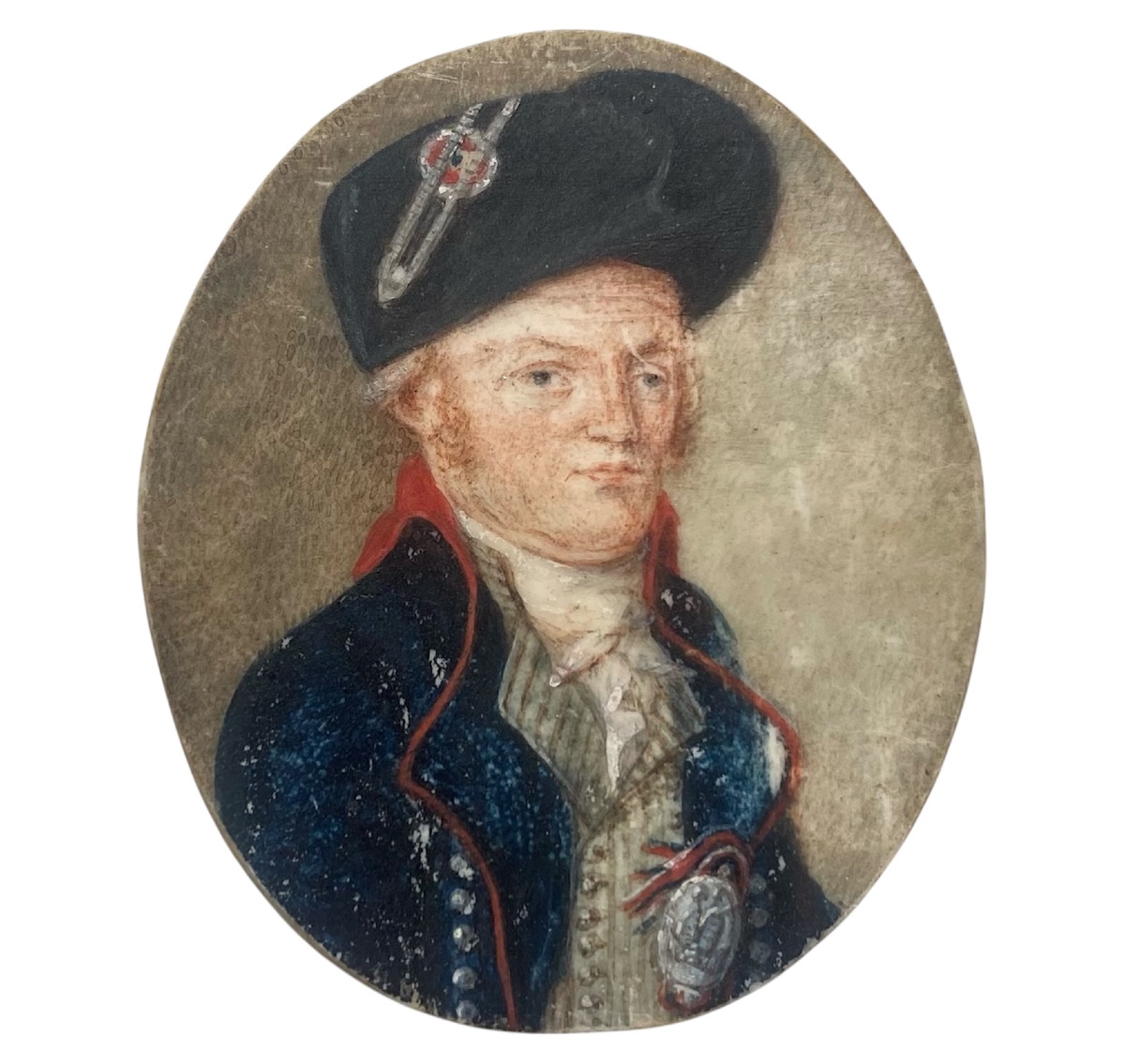 Ivory Miniature: Portrait Of A French Citizen From The Revolutionary Era, Dated 1798-photo-3