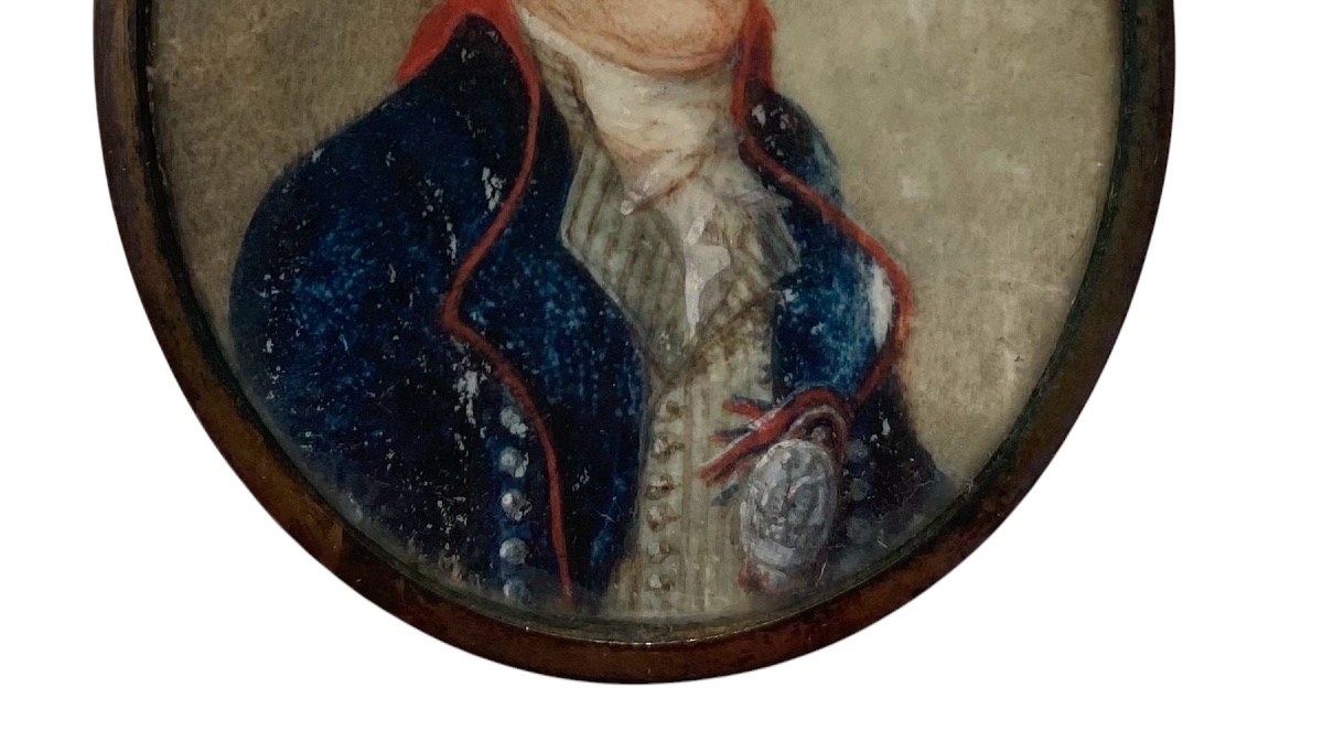Ivory Miniature: Portrait Of A French Citizen From The Revolutionary Era, Dated 1798-photo-1