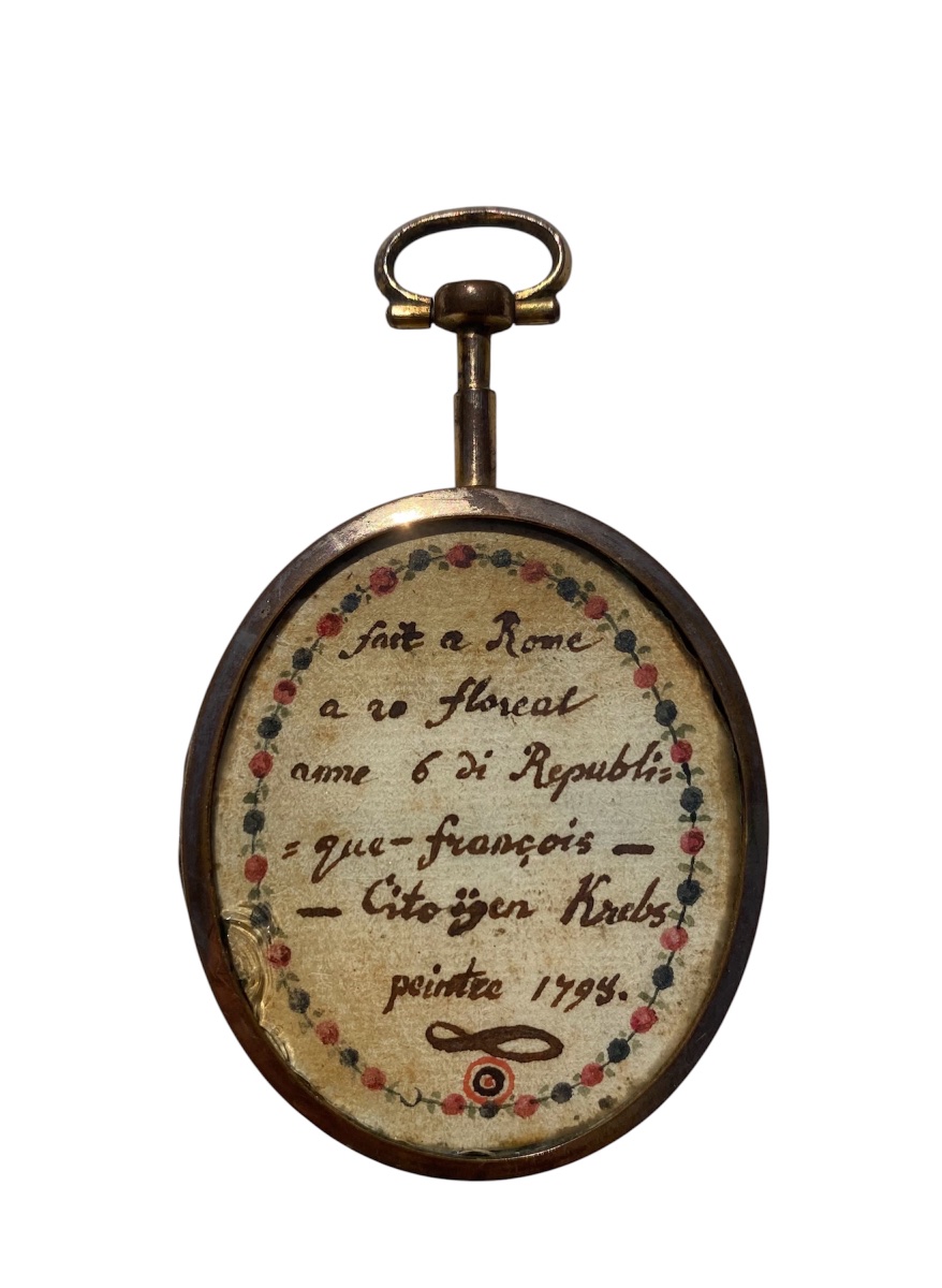 Ivory Miniature: Portrait Of A French Citizen From The Revolutionary Era, Dated 1798-photo-2