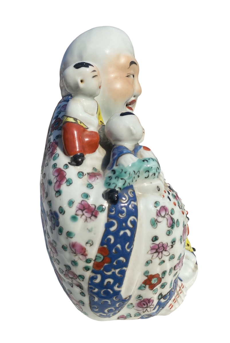 Bouddha rieur Porcelaine de Chine Période République -photo-2