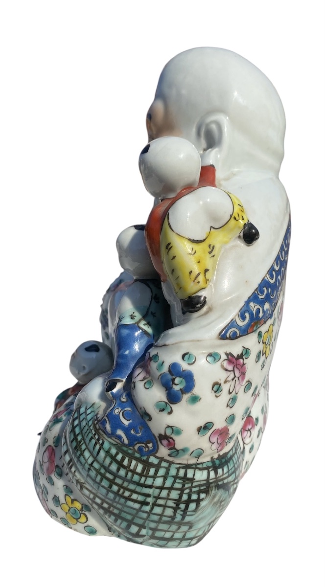 Bouddha rieur Porcelaine de Chine Période République -photo-3