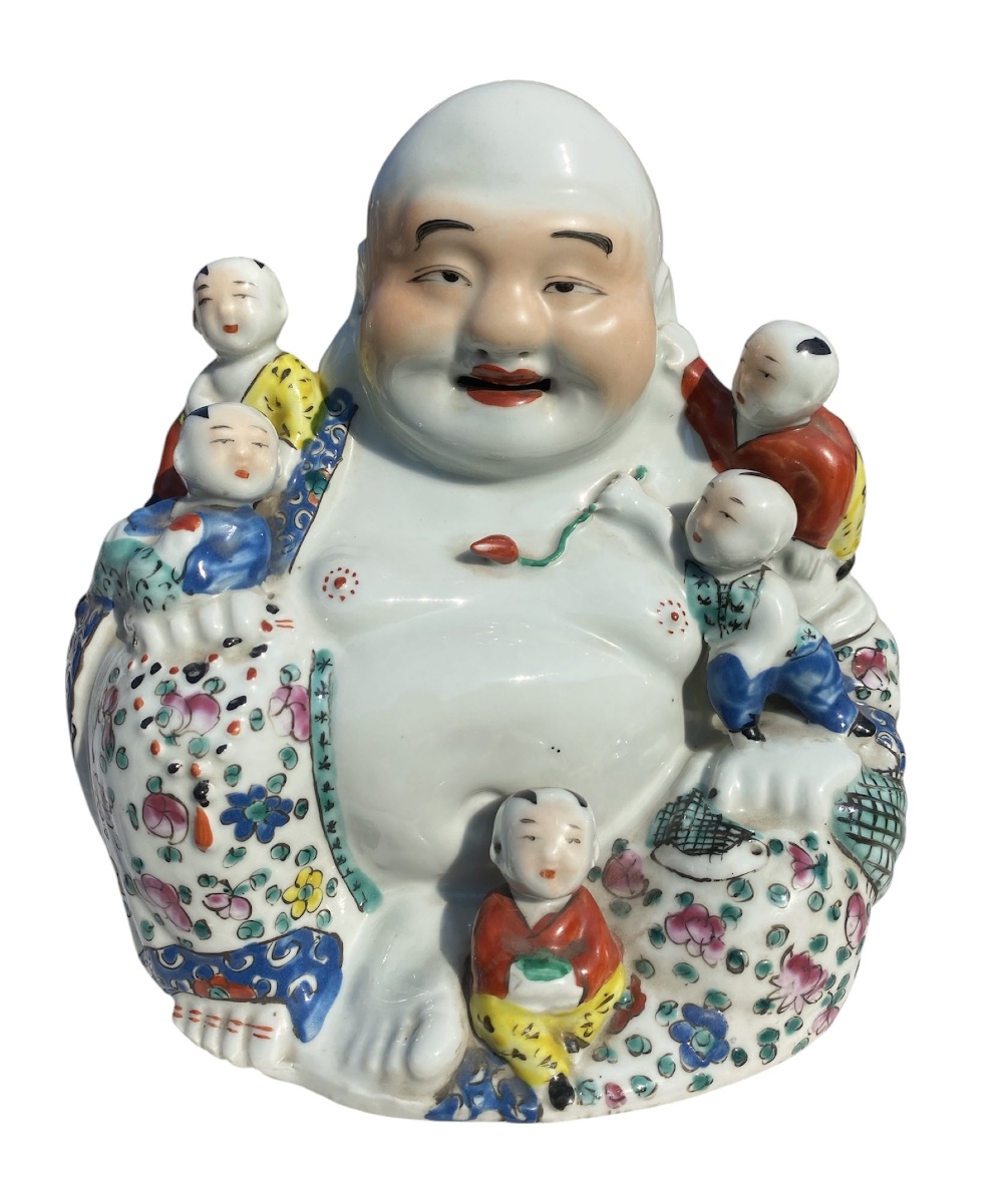 Bouddha rieur Porcelaine de Chine Période République 