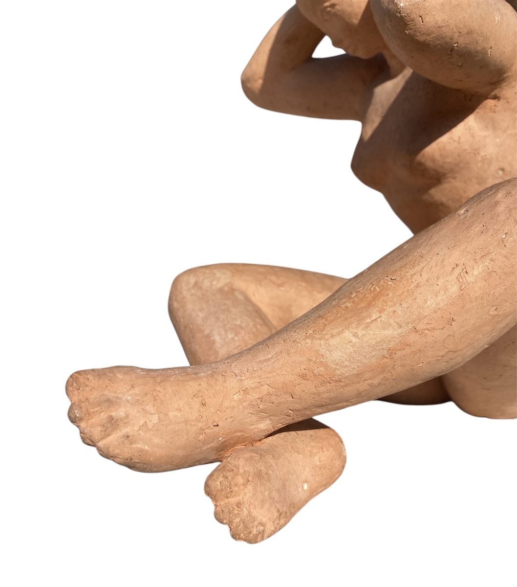 Terracotta Sculpture Signed By Marthe Baumel-schwenck (1913–1992) -photo-6