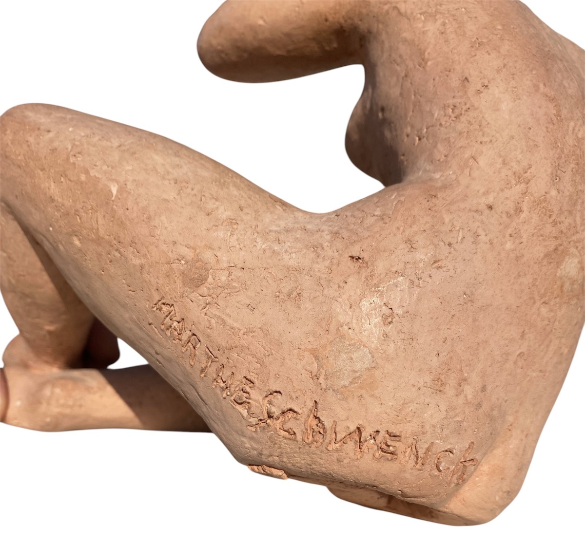 Terracotta Sculpture Signed By Marthe Baumel-schwenck (1913–1992) -photo-8