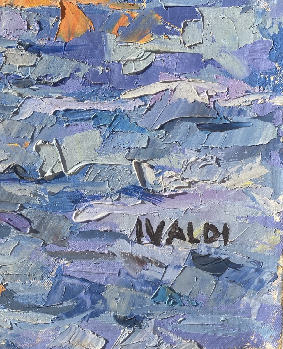 Huile sur toile  signée Pierre Ivaldi Vue du port de Béni Saf Algérie-photo-3