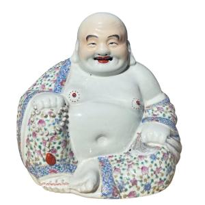 Smiling Buddha, Chinese Porcelain, Republic Period