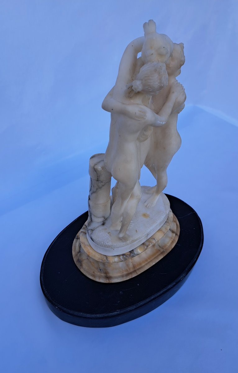 Statuette "the Three Graces" In Marble. -photo-3