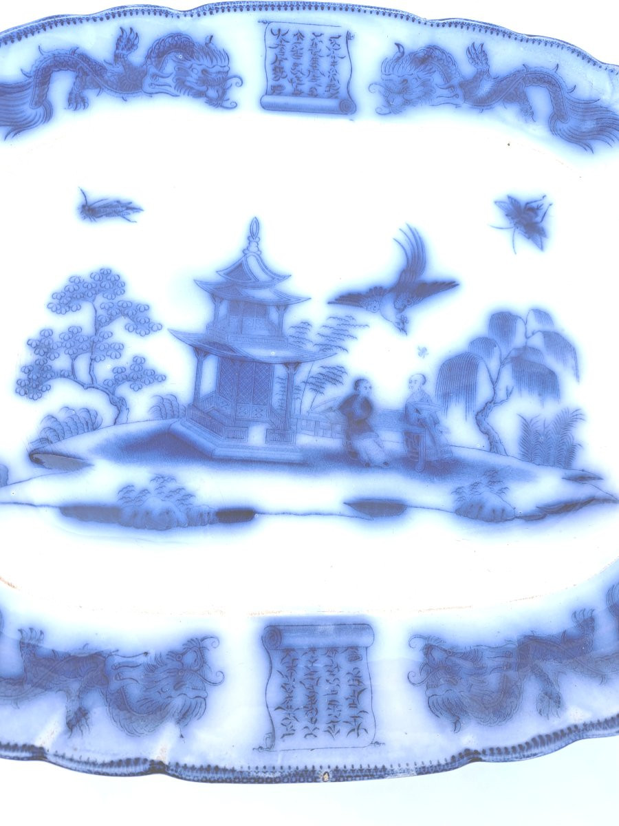 Large Serving Platter. Vieillard Manufacture In Bordeaux. -photo-4