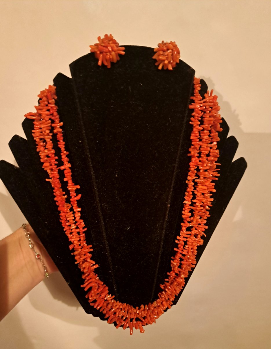 Parure en Corail.  Vintage. Année '50-photo-3