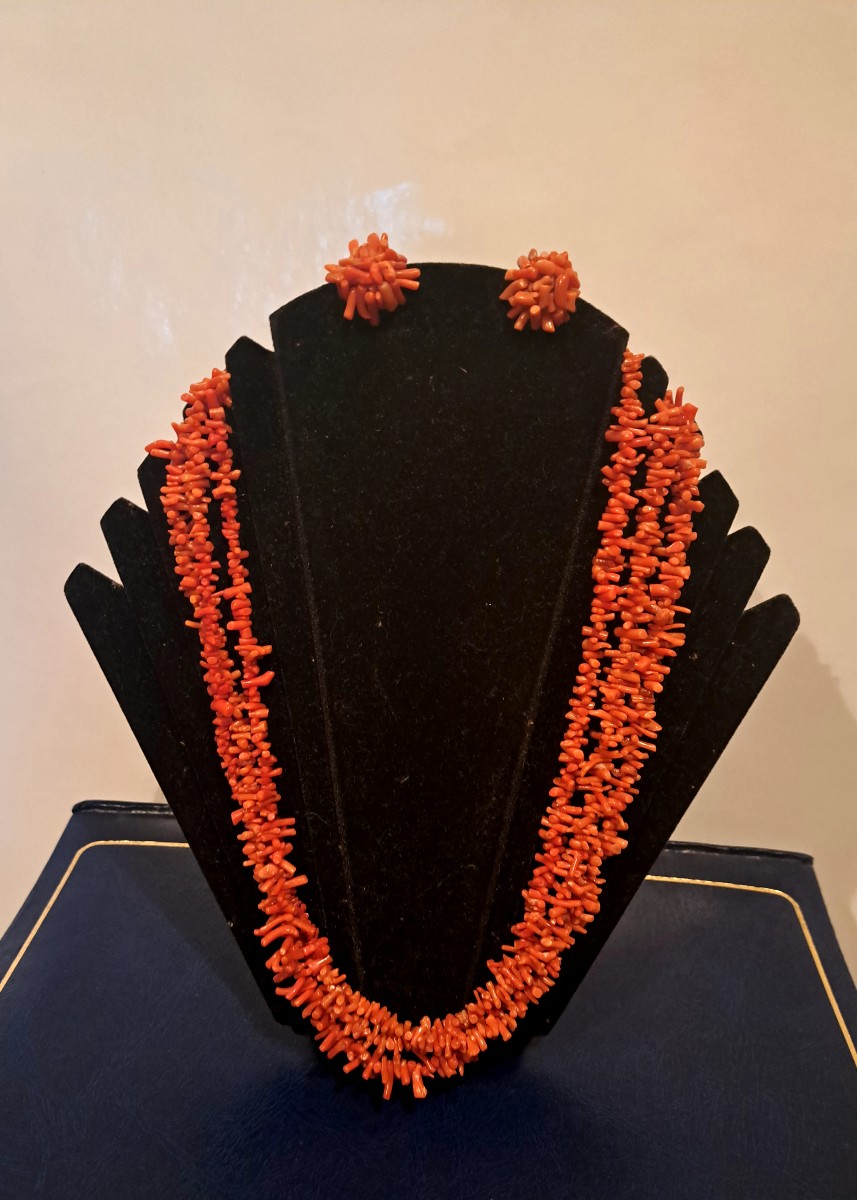 Parure en Corail.  Vintage. Année '50
