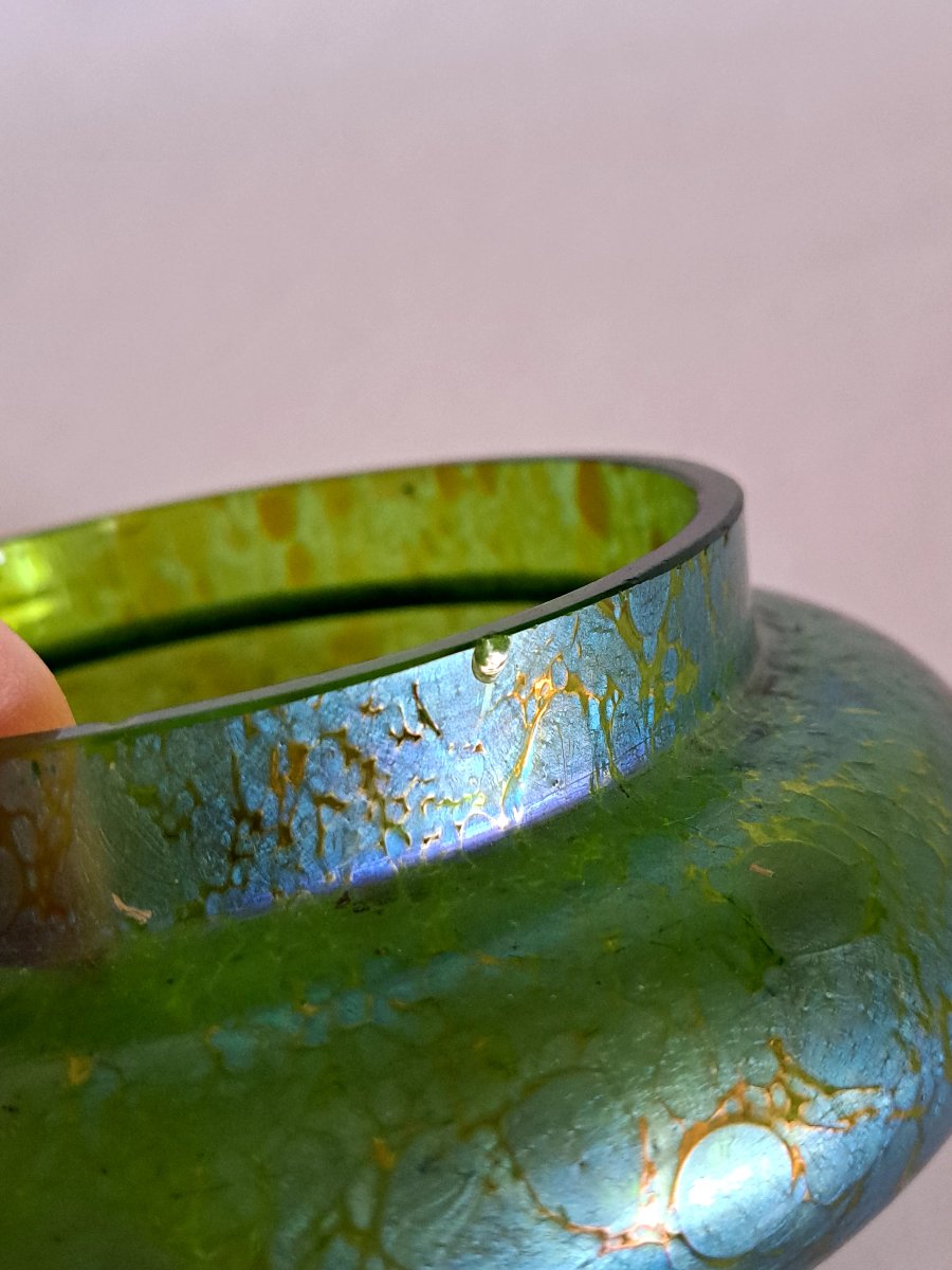 Coupe en pate de verre Loetz.-photo-3