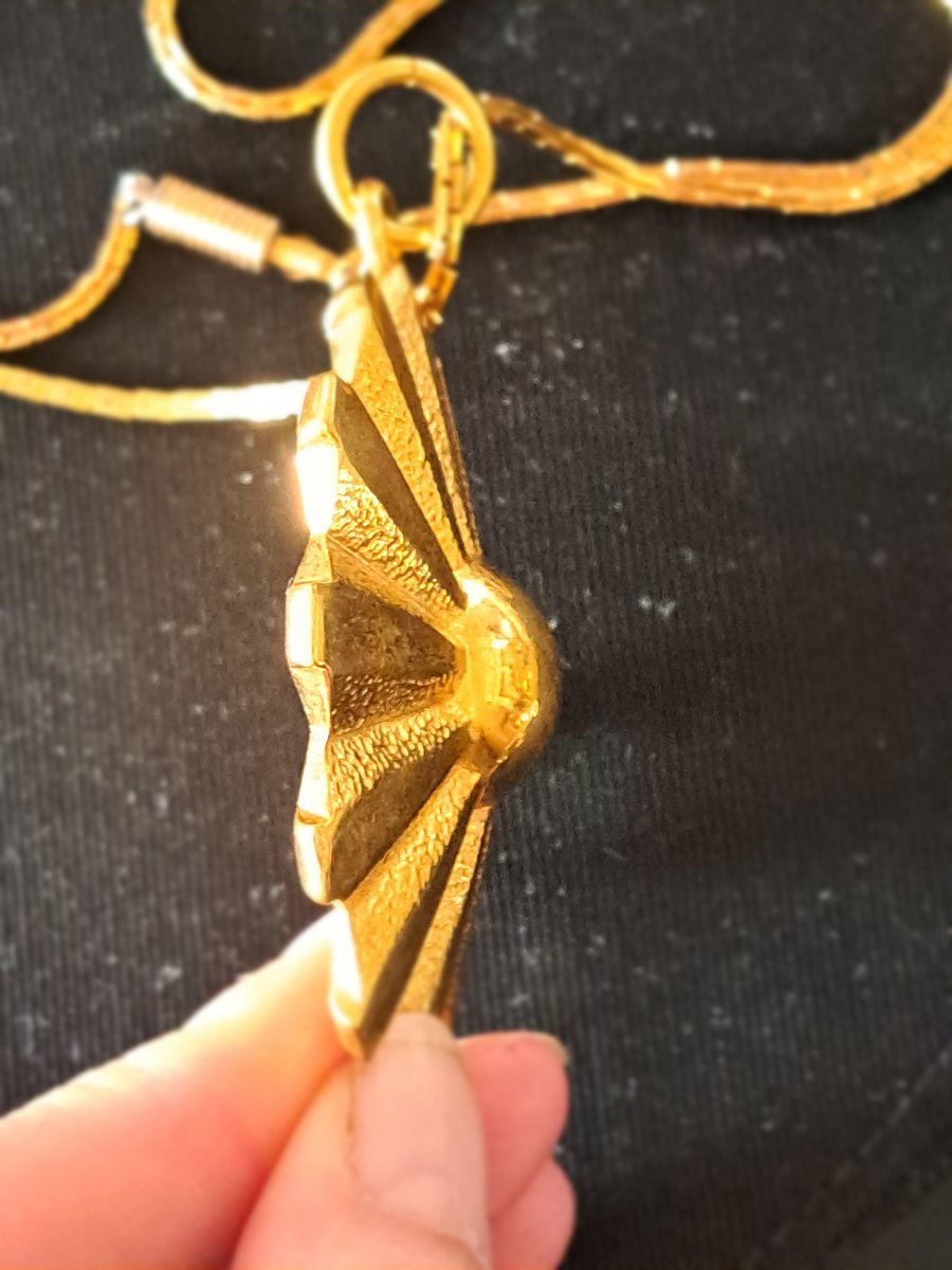 Jewelry Set, "sun" Signed Carven Paris. -photo-3