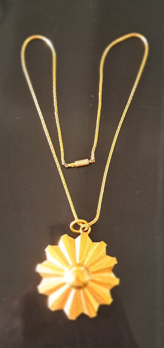 Jewelry Set, "sun" Signed Carven Paris. -photo-4