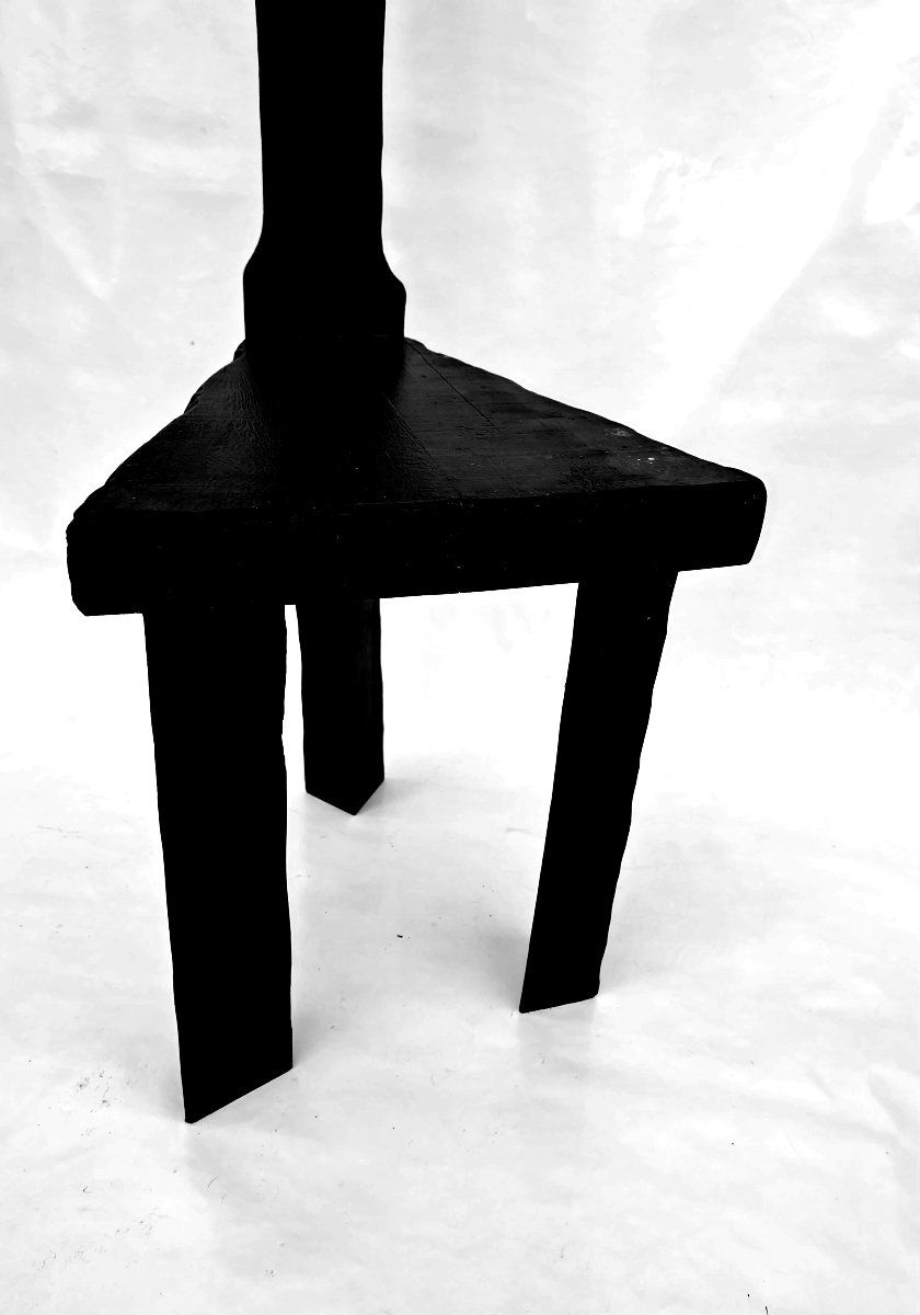 Antique Brutalist Chair. -photo-2
