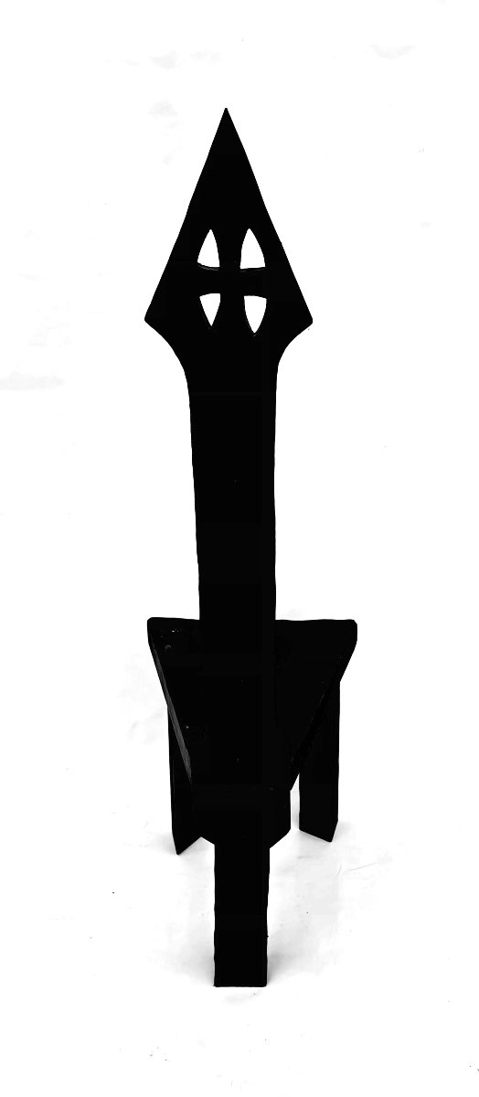 Antique Brutalist Chair. -photo-3