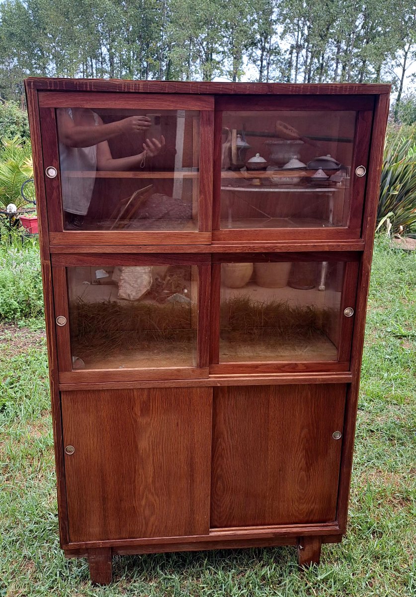 Bookcase, Display Cabinet.  Vintage. 1940s–1950s.-photo-4