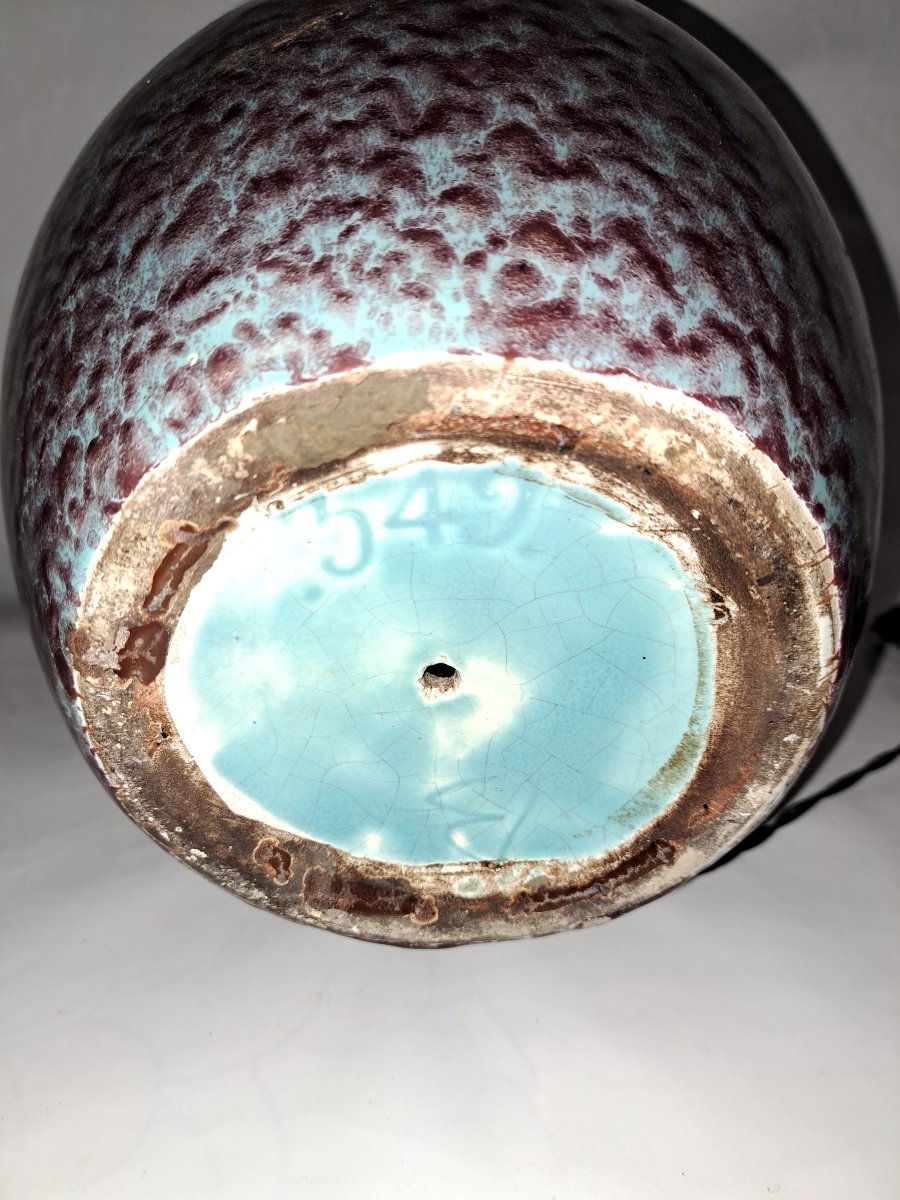 Vintage Ceramic Lamp. From The 1960s.-photo-3