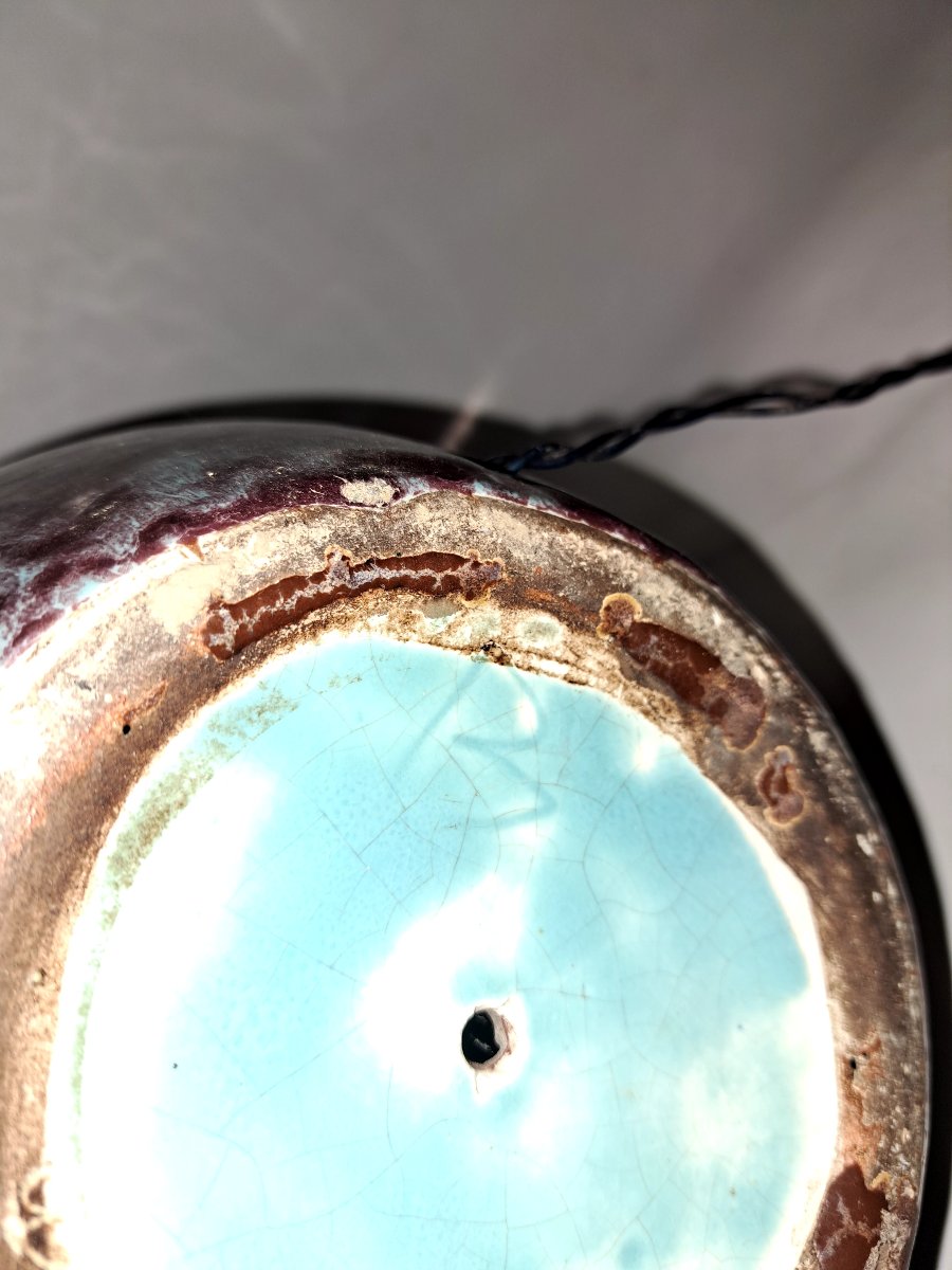 Vintage Ceramic Lamp. From The 1960s.-photo-4