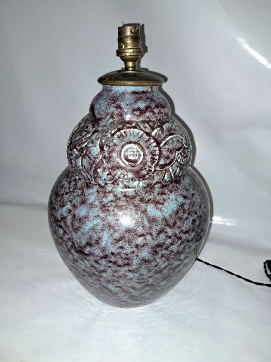 Vintage Ceramic Lamp. From The 1960s.-photo-1