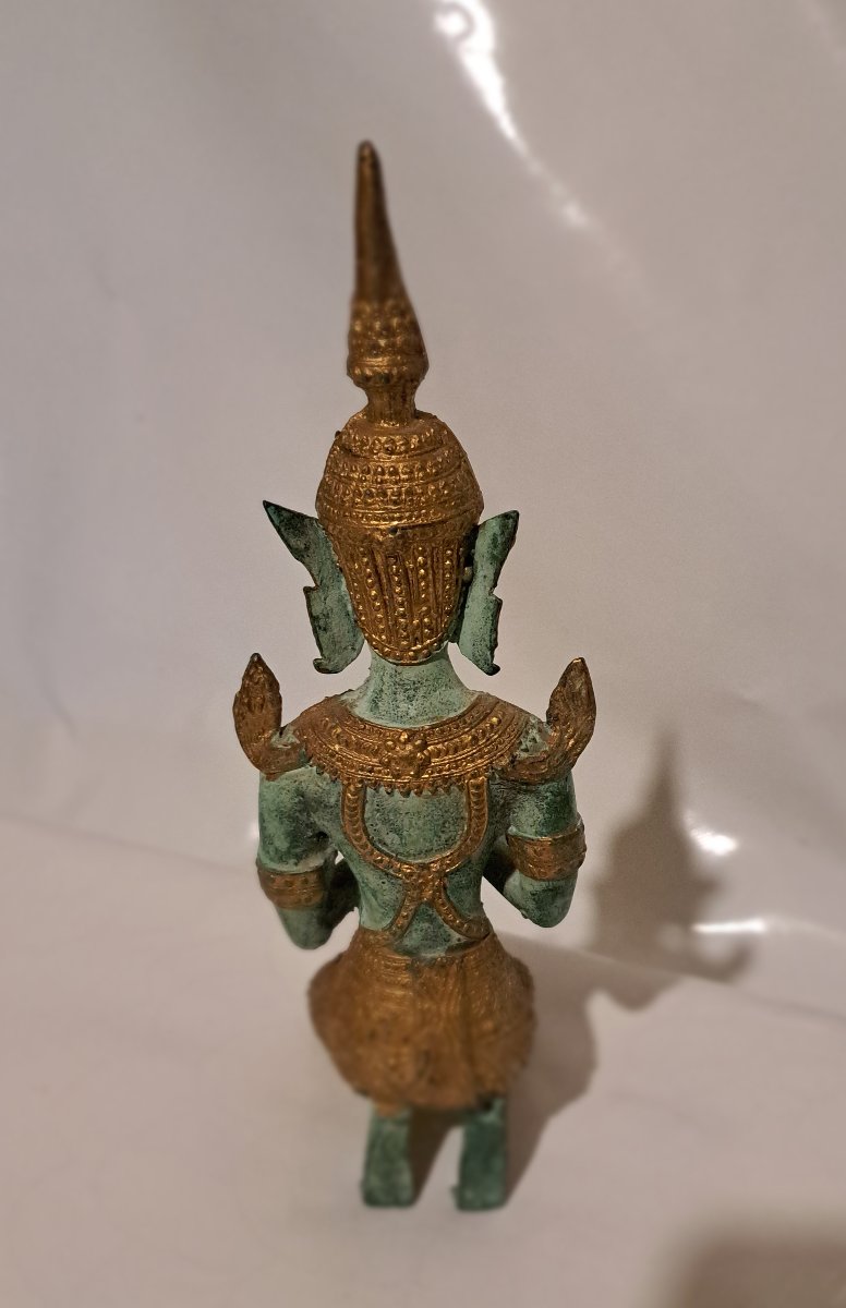 Statuette représentante Un Teppanom en bronzé. Année 1940/60.-photo-2