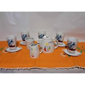 Service a café en porcelaine. "Pablo Picasso ".Année 1961.