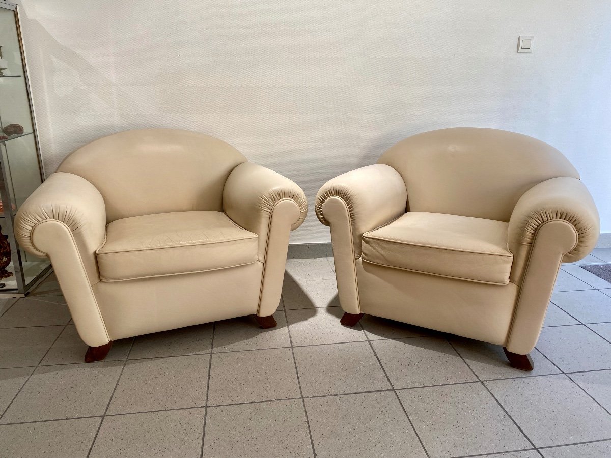 Pair Of Club Armchairs 1930