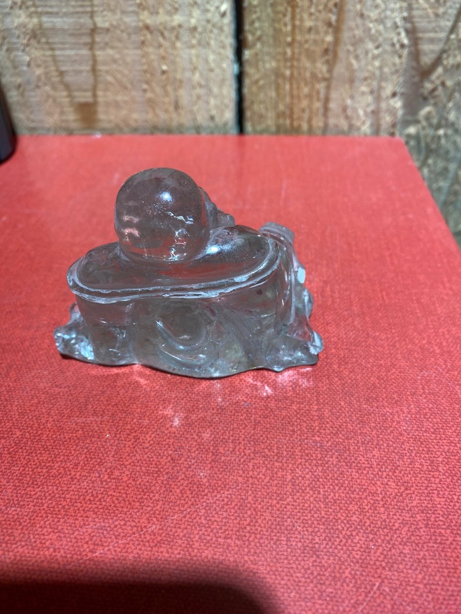 Bouddha Rieur En Cristal De Roche-photo-4