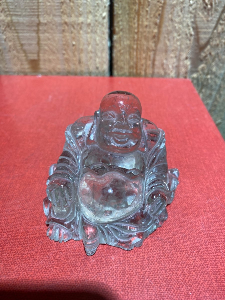 Bouddha Rieur En Cristal De Roche