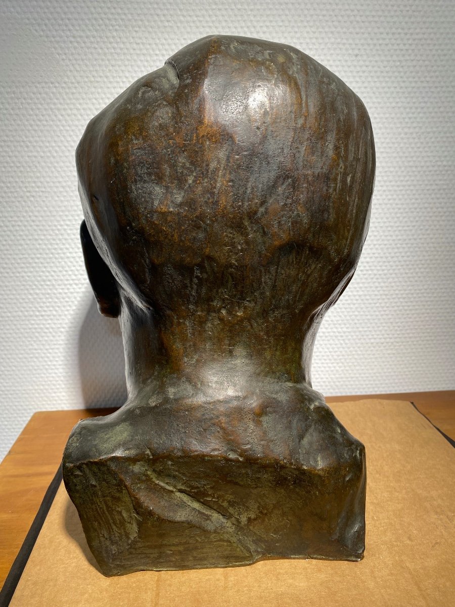 JOURAKOWSKI Buste  en Bronze Cire Perdue  ROBECCHI Fondeur de Sandoz-photo-4