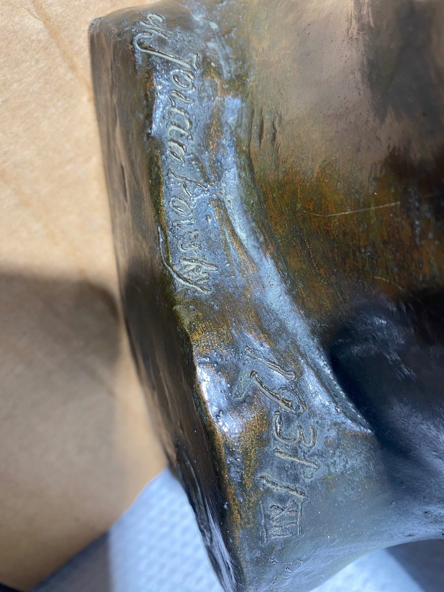 JOURAKOWSKI Buste  en Bronze Cire Perdue  ROBECCHI Fondeur de Sandoz-photo-6