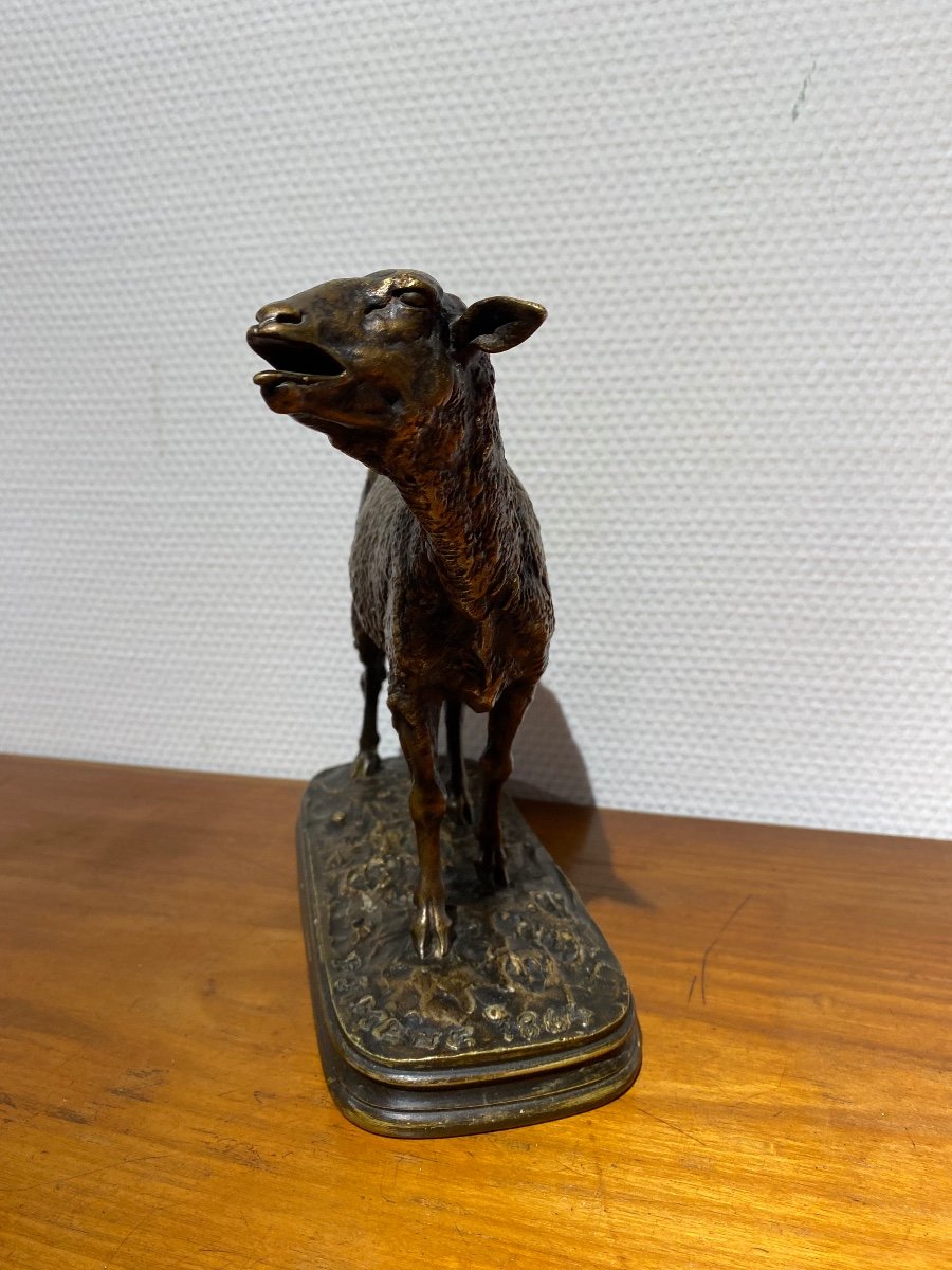 Pierre Jules Mène Bronze Sheep Of Vosges 1864-photo-1